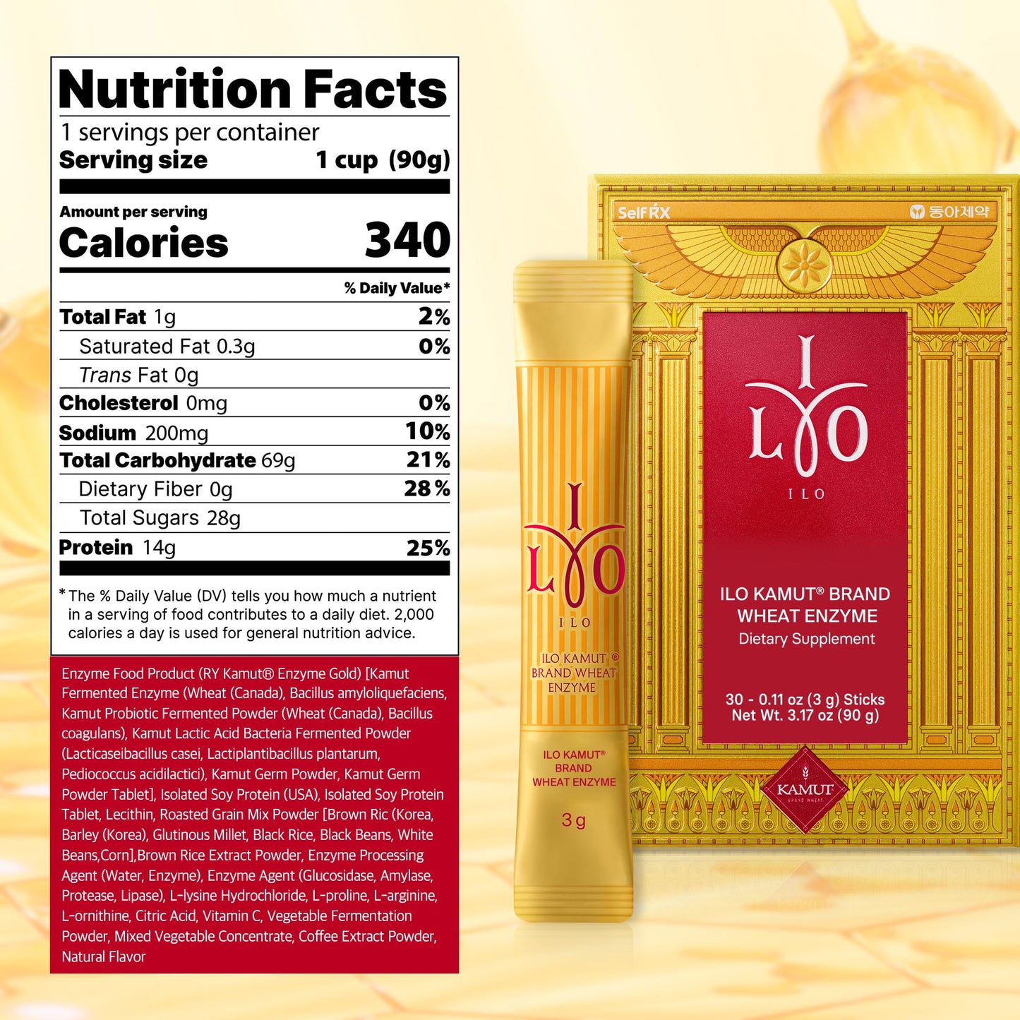 ILO Kamut Enzyme Complex – Digestive Health & Metabolic Activation | 30 Sticks