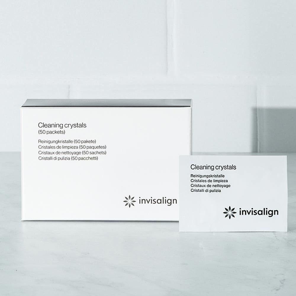 Invisalign Cleaning Crystals for Clear Aligners & Retainers – 50 Packets
