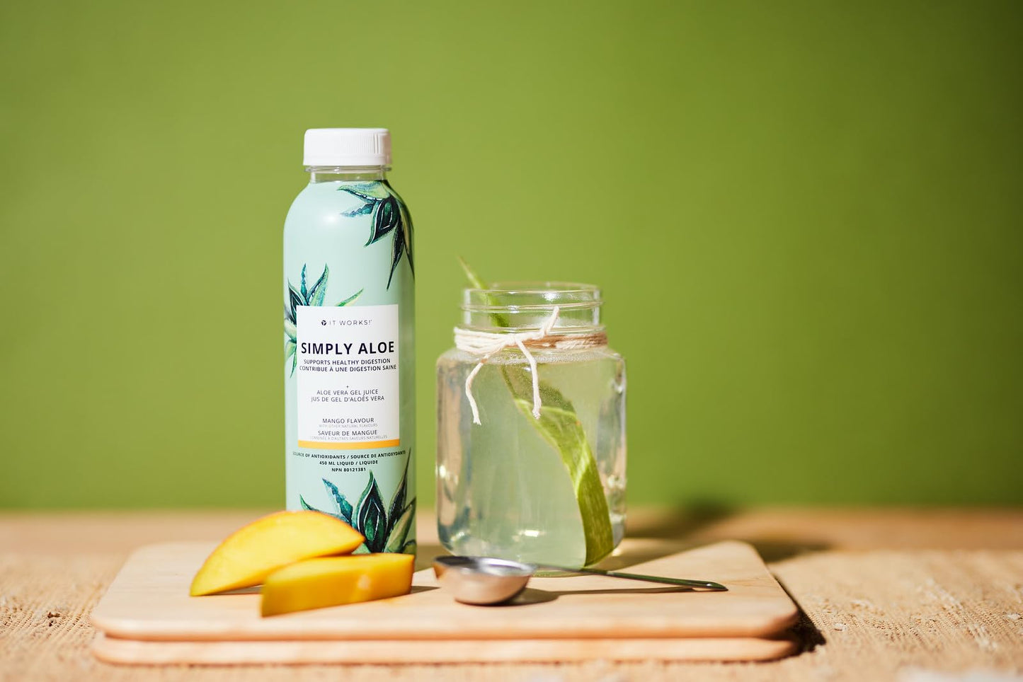 It Works! Simply Aloe Mango – 15.2oz Aloe Vera Juice for Digestion