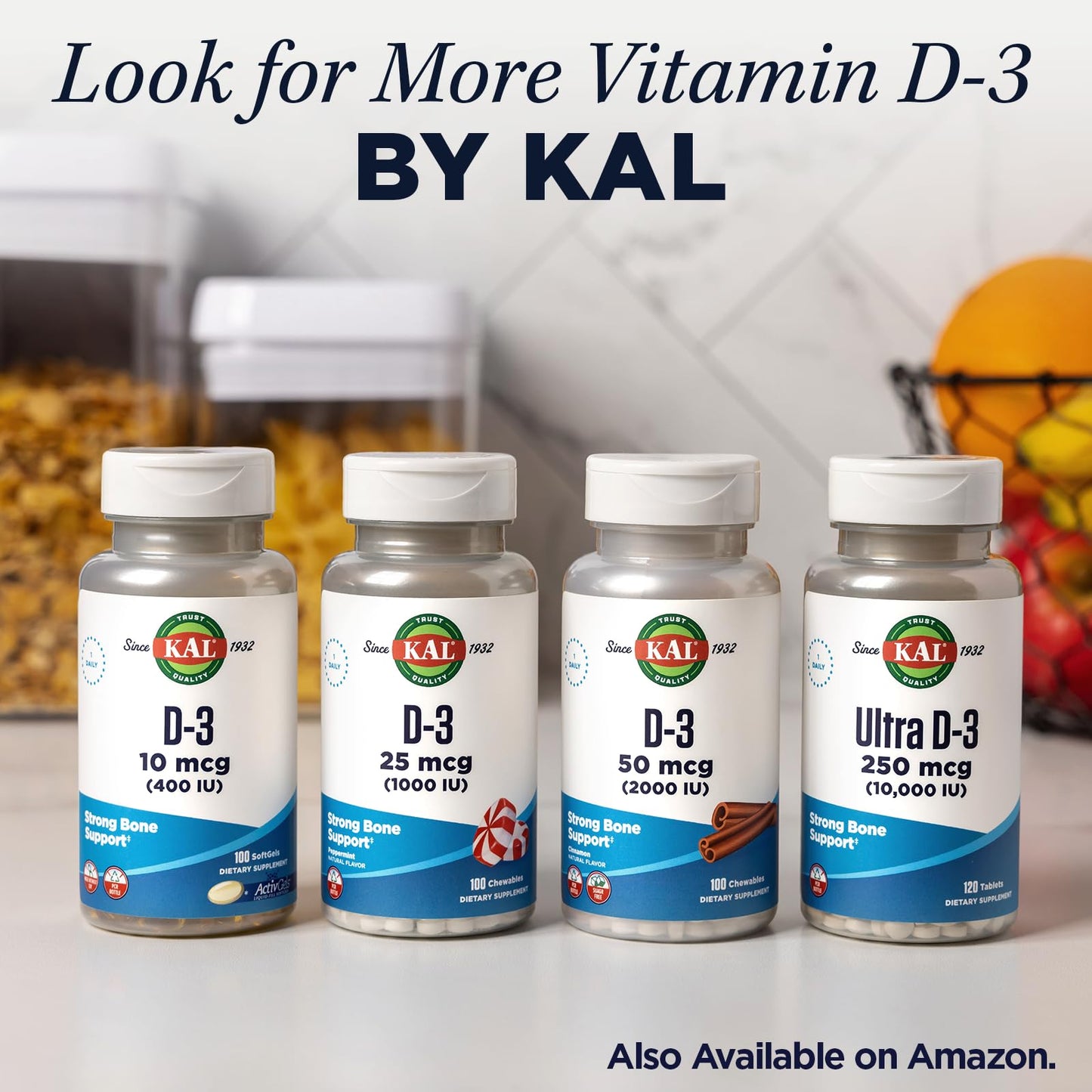 KAL Vitamin D3 2000 IU (50 mcg) Drops – 1.8oz, ~590 Servings, Vegetarian