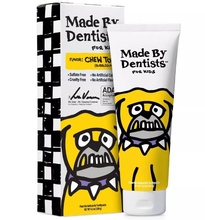 Kid's Bulldog Fluoride Toothpaste 4.2 oz Bubble Gum 3-Pack | Made by Dentists