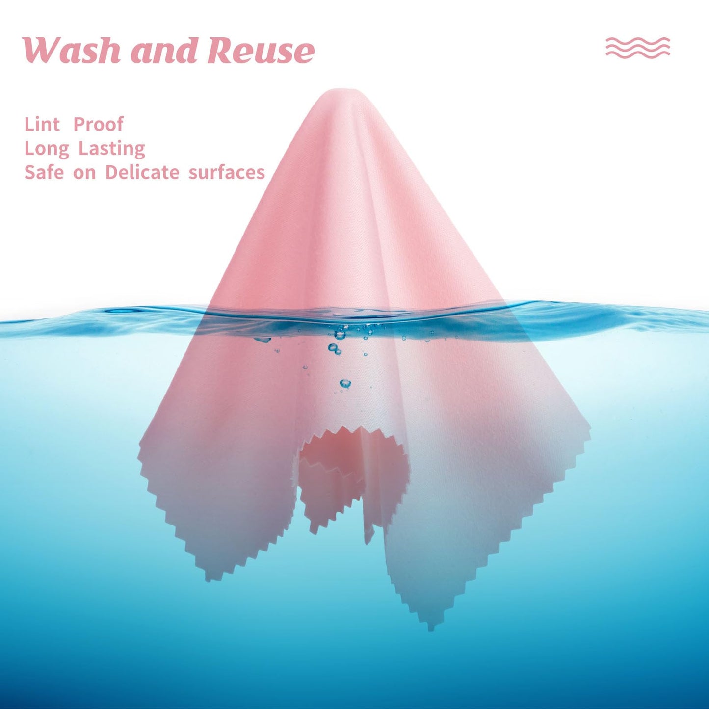 Leelosp 300 Pcs Pink Microfiber Cleaning Cloths – 6x7 in