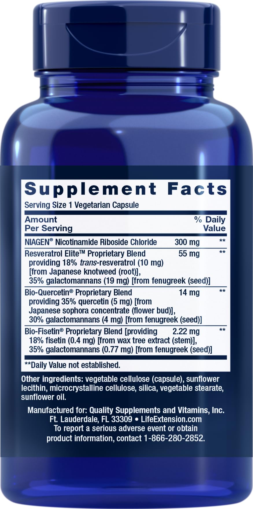 Life Extension NAD+ Cell Regenerator & Resveratrol Elite – 90 Veg Caps