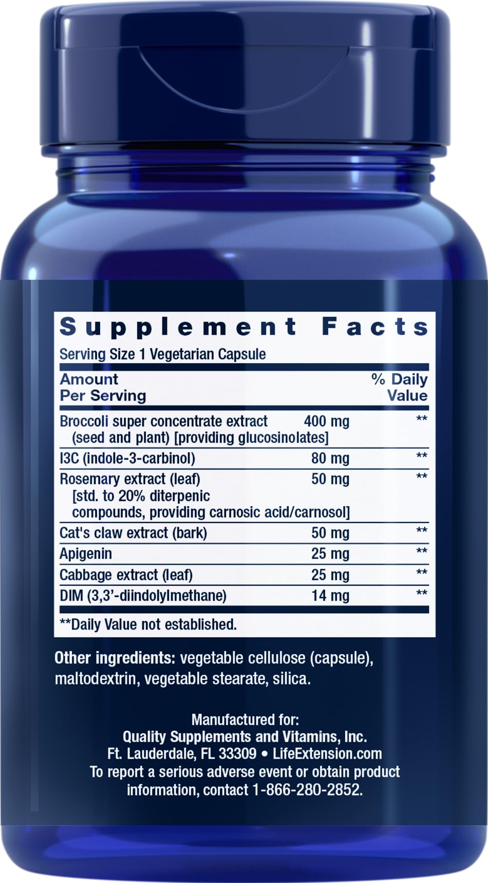 Life Extension Triple Action Cruciferous Vegetable Extract – 2-Pack, 60 Vegetarian Capsules