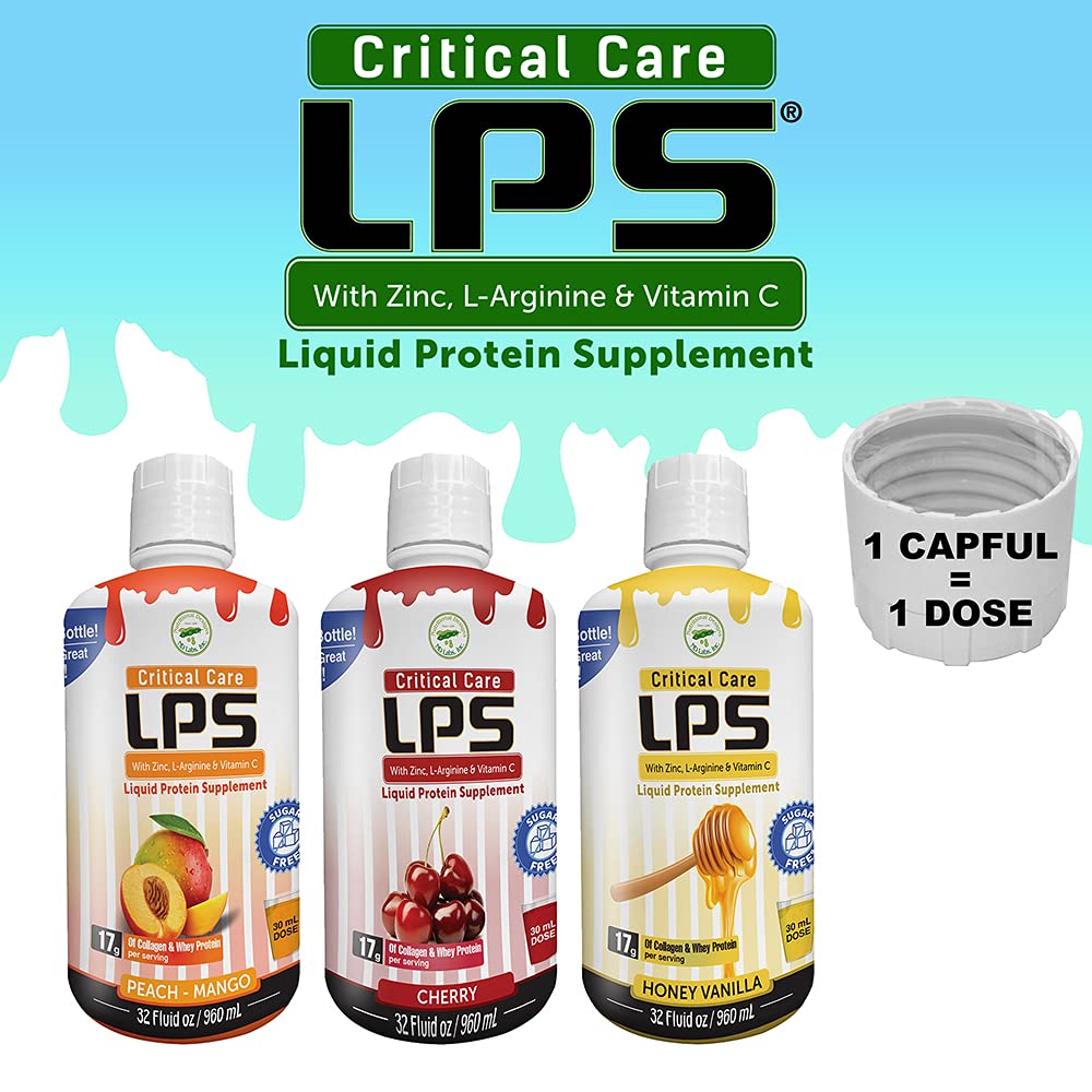Nutritional Designs LPS Liquid Collagen & Whey Protein – Sugar-Free, Non-GMO, Honey Vanilla