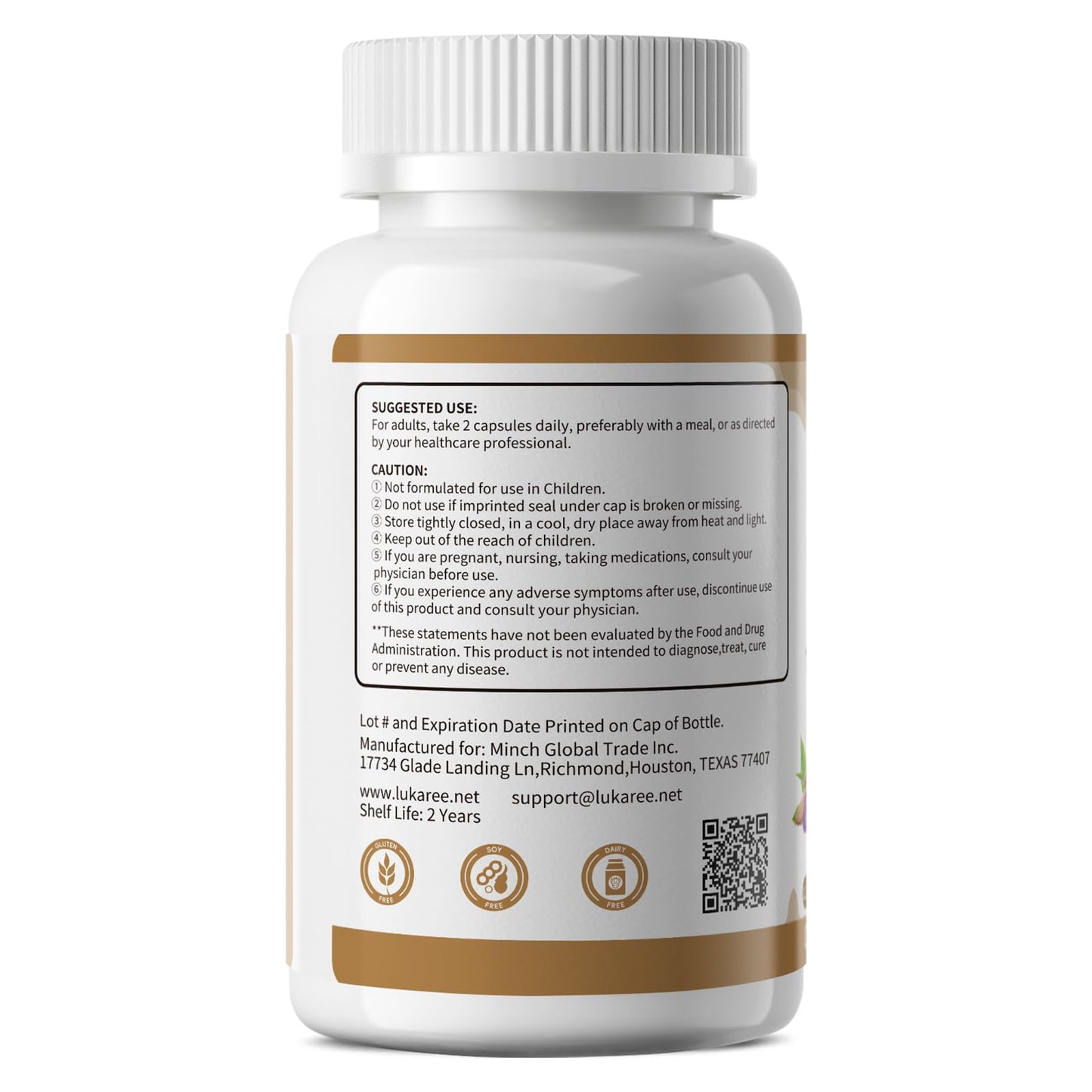 Lukaree 10-in-1 Cortisol Supplements – KSM-66 Ashwagandha + L-Theanine, 120 Caps (2 Pack)
