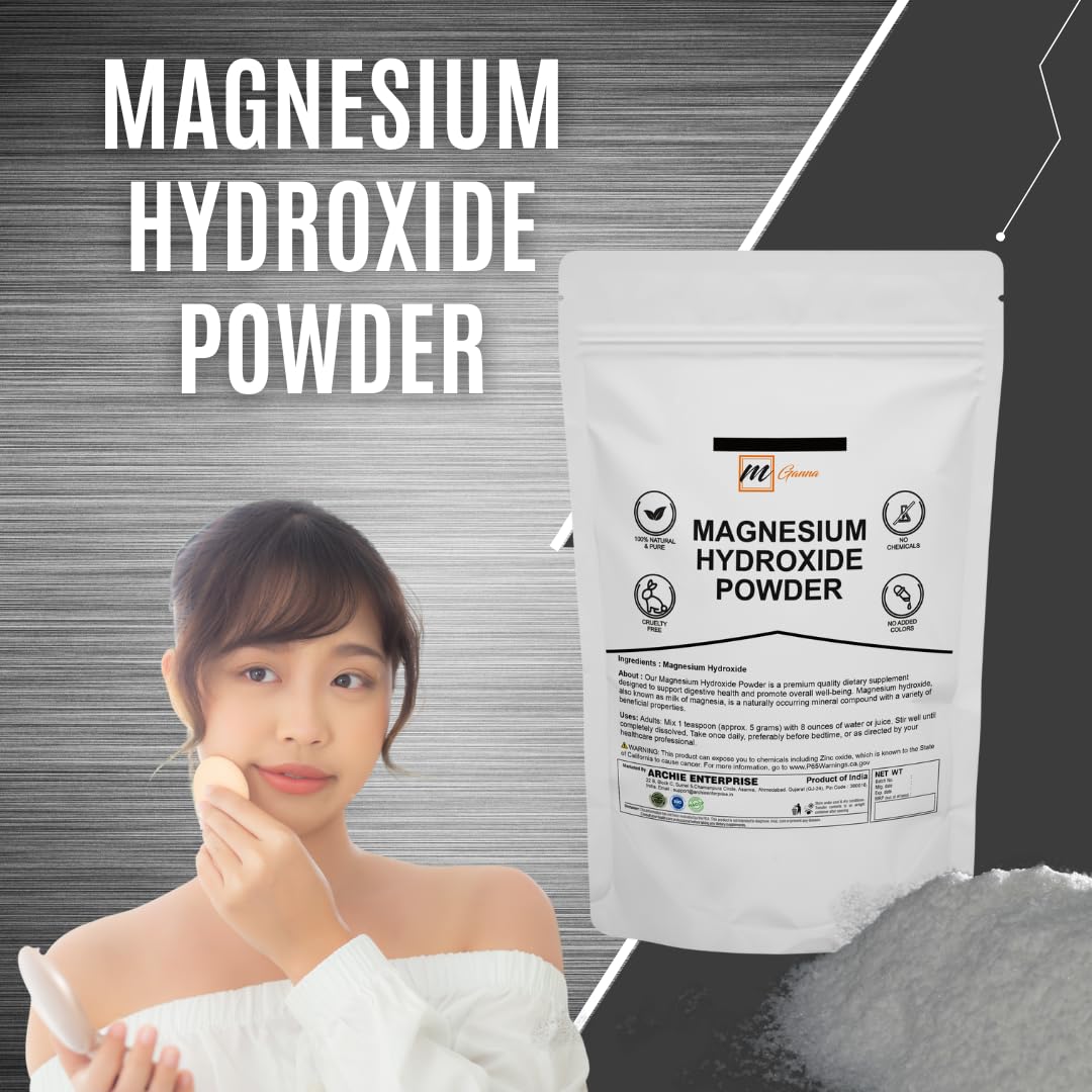 mGanna Magnesium Hydroxide Powder 227 GMS / 0.5 lbs | Premium Wellness
