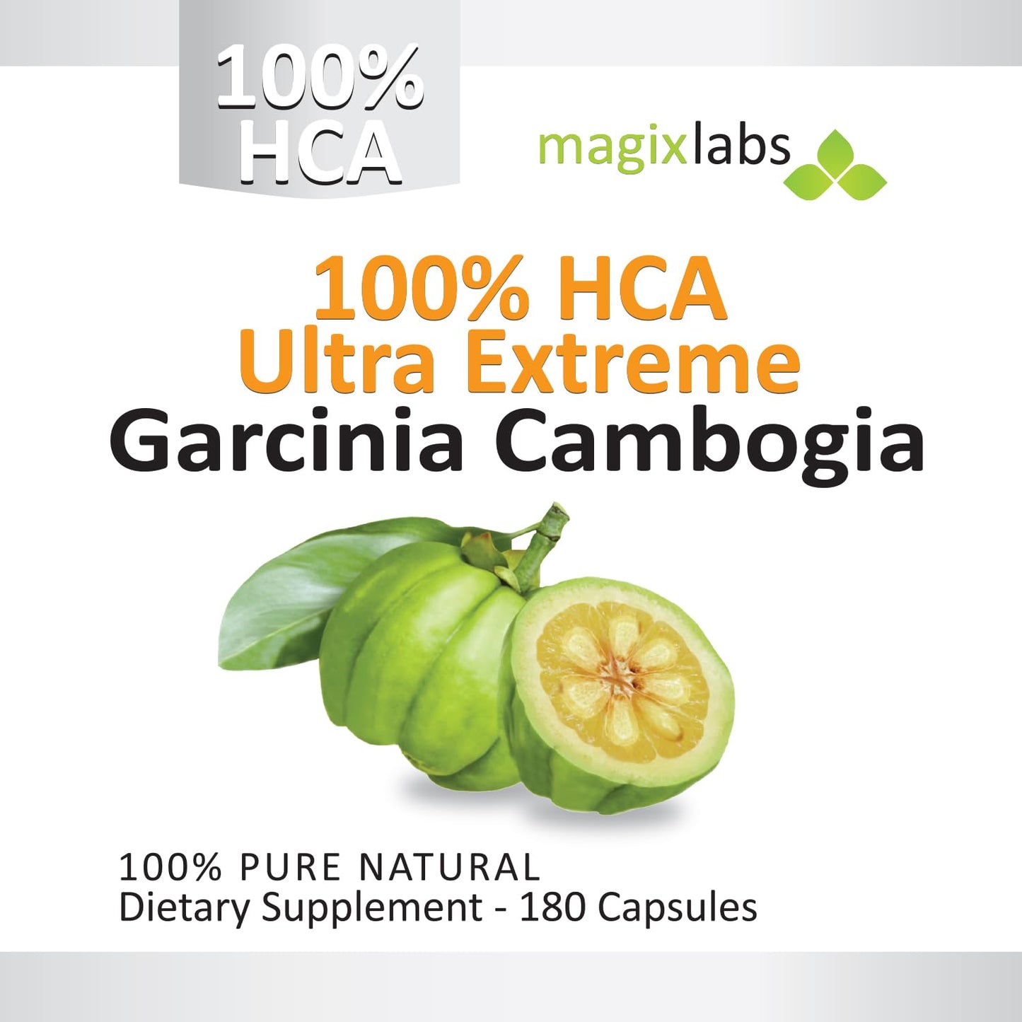 MagixLabs 100% HCA Ultra Extreme Garcinia Cambogia Extract – Pure & All-Natural