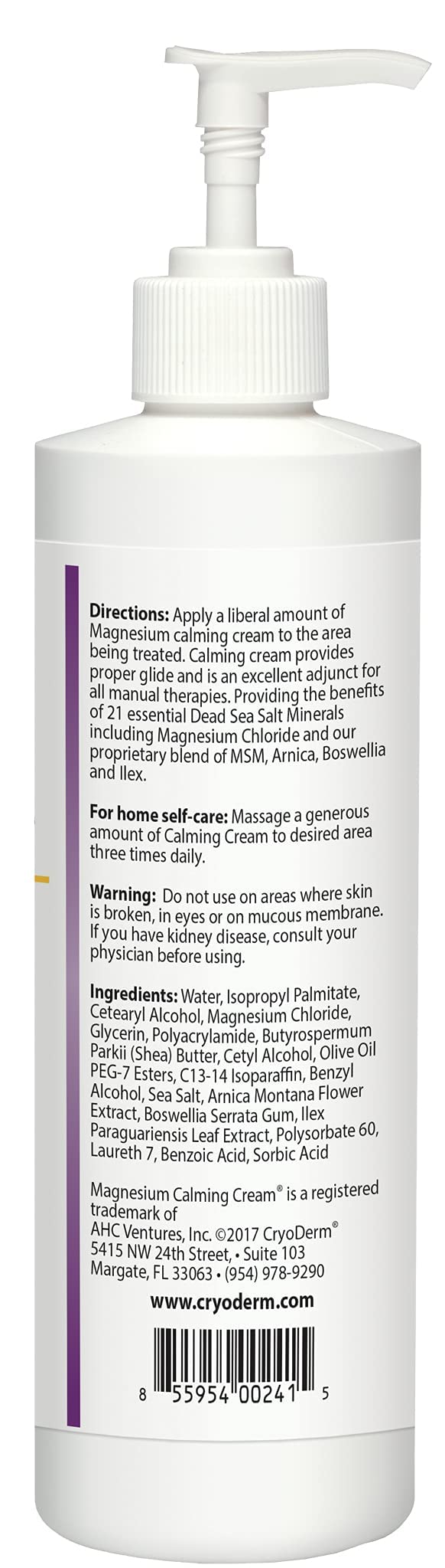 Magnesium Calming Cream 16 oz | Soothing Mineral Moisturizer