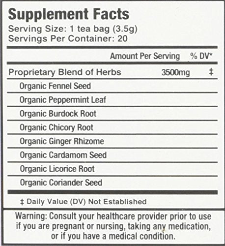 Mate Factor Functional Herbal Blends - Digestive Tea with Prebiotics (20 Bags)