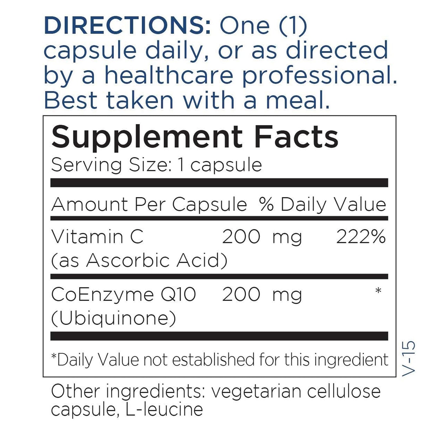 Metabolic Maintenance CoQ10 200mg Capsules with Vitamin C | Energy, Immune & Cardiovascular Support (60 capsules)