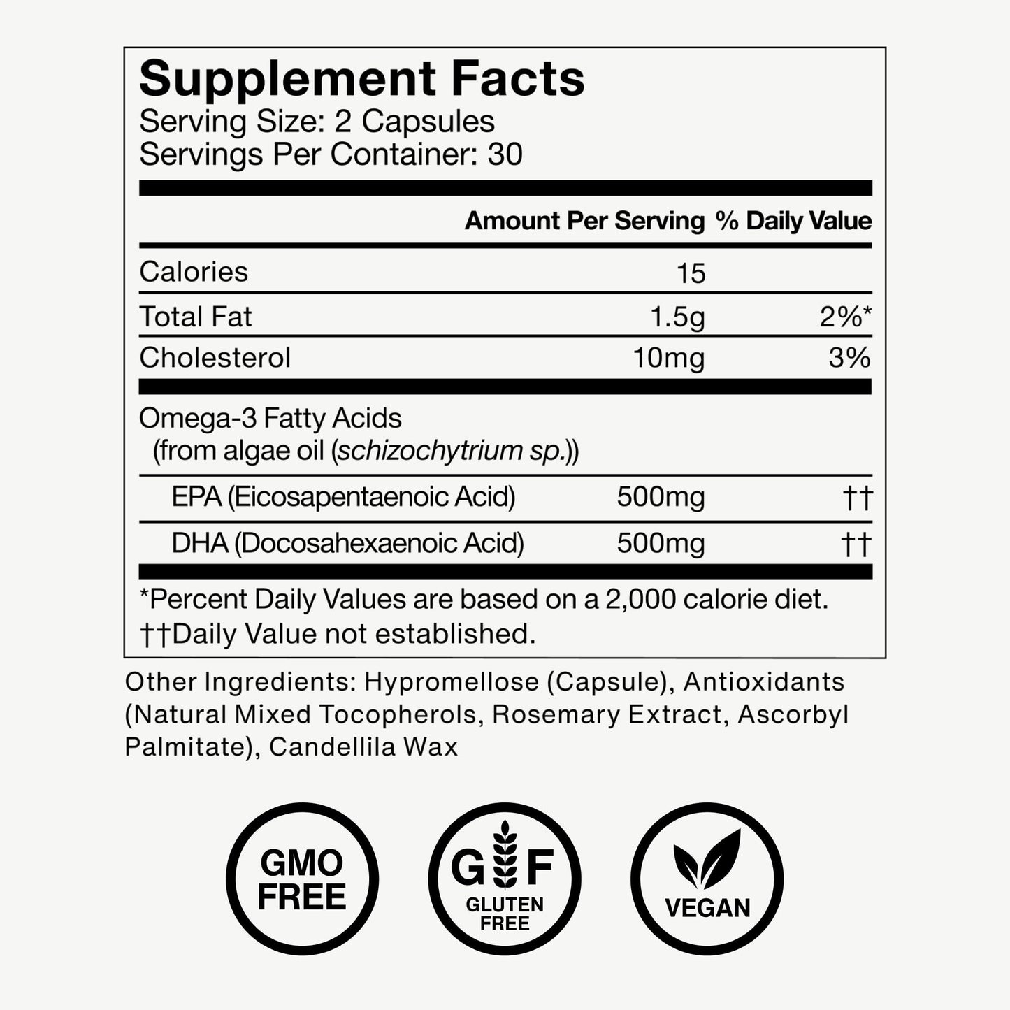 Momentous Vegan Omega-3 - Plant-Based EPA & DHA from Algae Oil | 1,000 mg per Serving | NSF Certified for Sport | 30 Servings