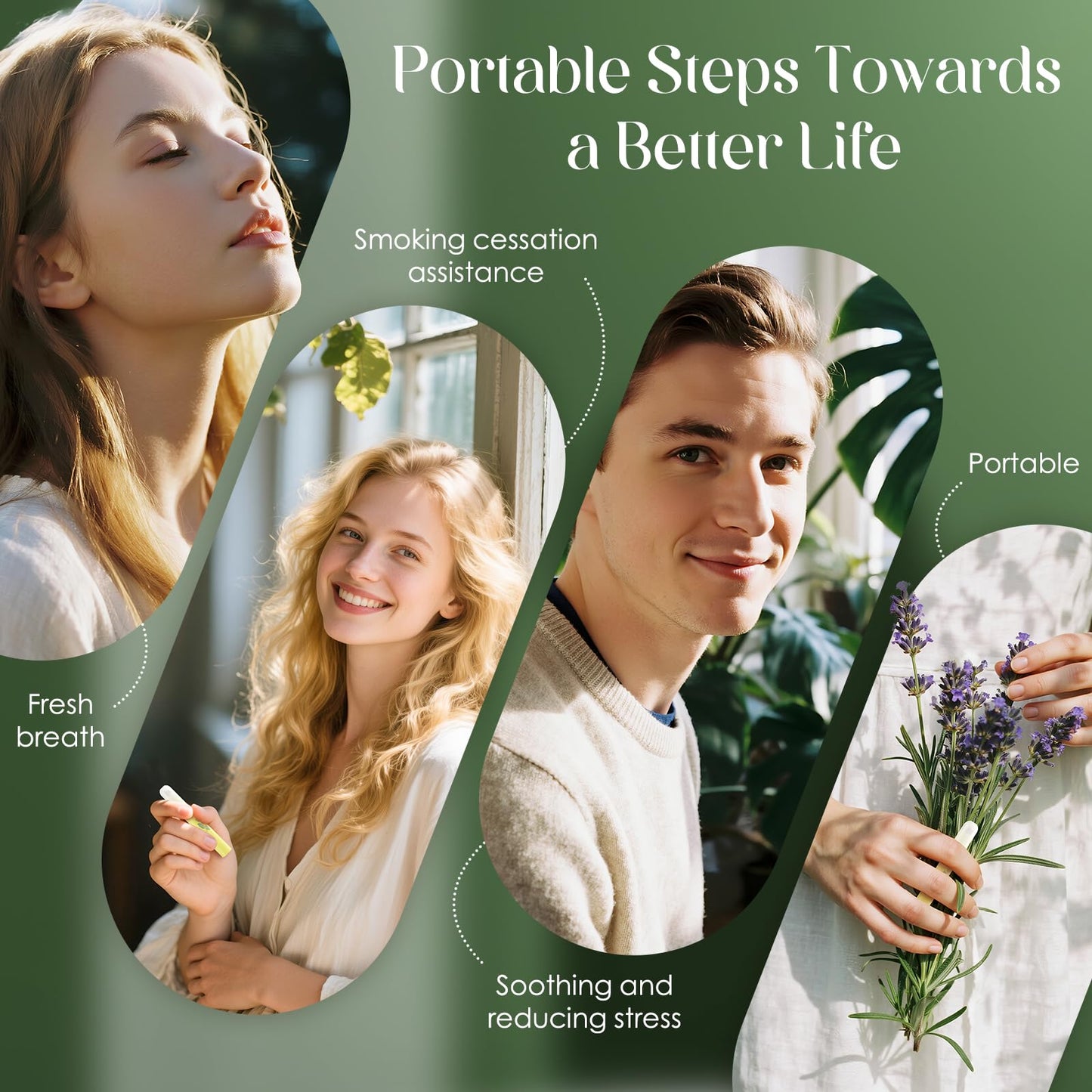 Upgraded Mullein Herbal Diffuser Pen – All-Natural, 600 Uses for Lung Cleansing & Fresh Breath
