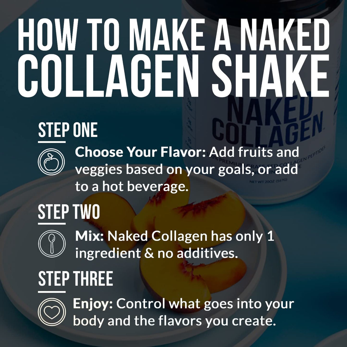 NAKED Chocolate Collagen Peptides Powder – 24 Servings, 20 oz, Grass-Fed, Paleo & Keto Friendly, Non-GMO, Gluten Free