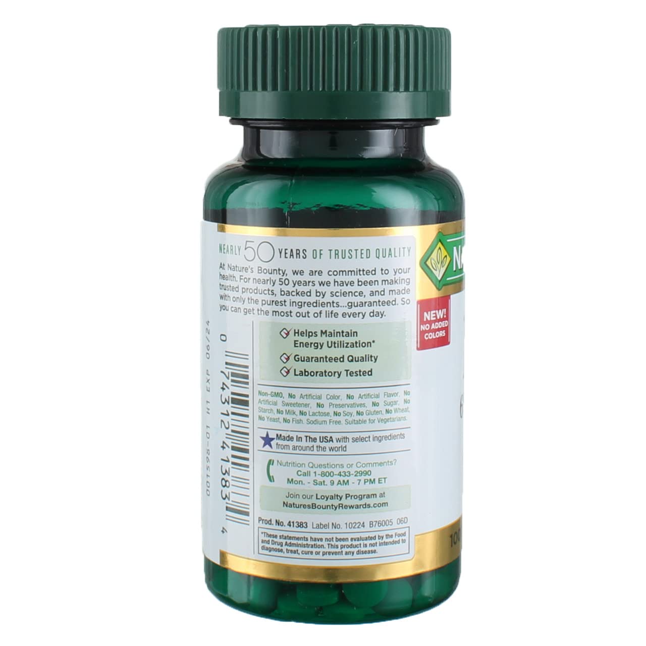 Nature's Bounty Iron 65 mg Tablets - 100 Count (Pack of 6) | Iron Supplement
