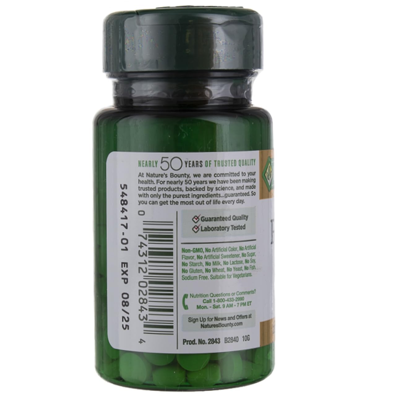 Nature's Bounty Folic Acid 800 mcg Tablets – Maximum Strength, 250 Count (Pack of 6)