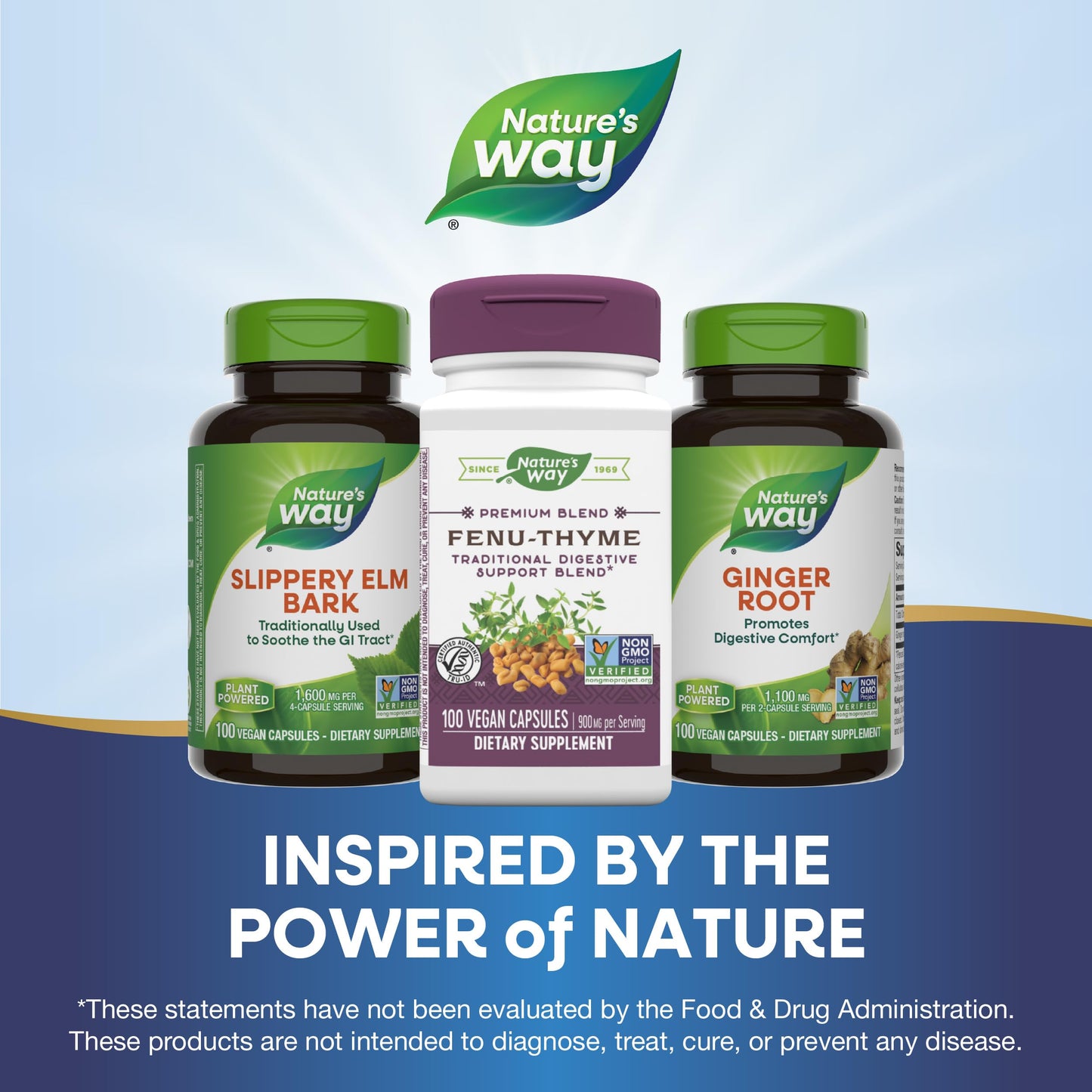Nature's Way Fenu-Thyme - Traditional Digestive Support Blend | 900 mg per 2-Capsule Serving | Vegan, Non-GMO, Dairy Free