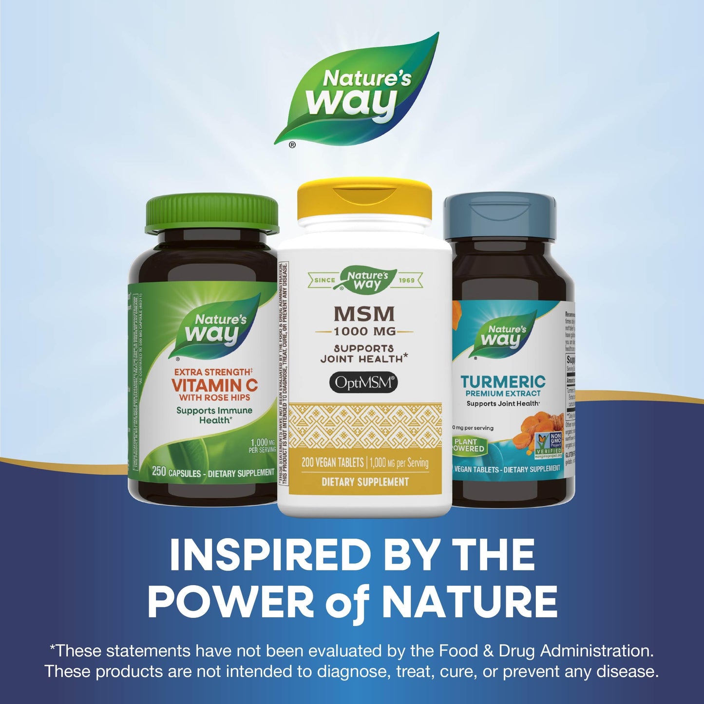 Nature's Way MSM 1000 mg – Joint Health Supplement with OptiMSM | Gluten-Free & Vegan – 200 Tablets