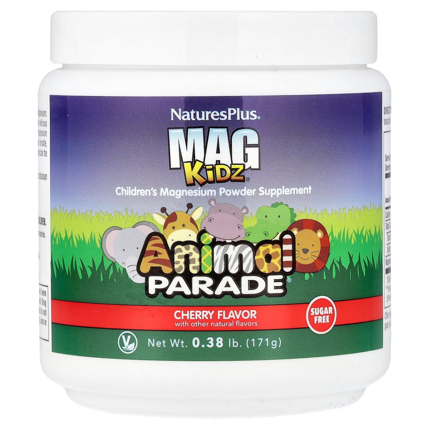 NaturesPlus MagKidz Cherry Flavor Magnesium Powder for Kids, 0.38 lb (45 Servings)