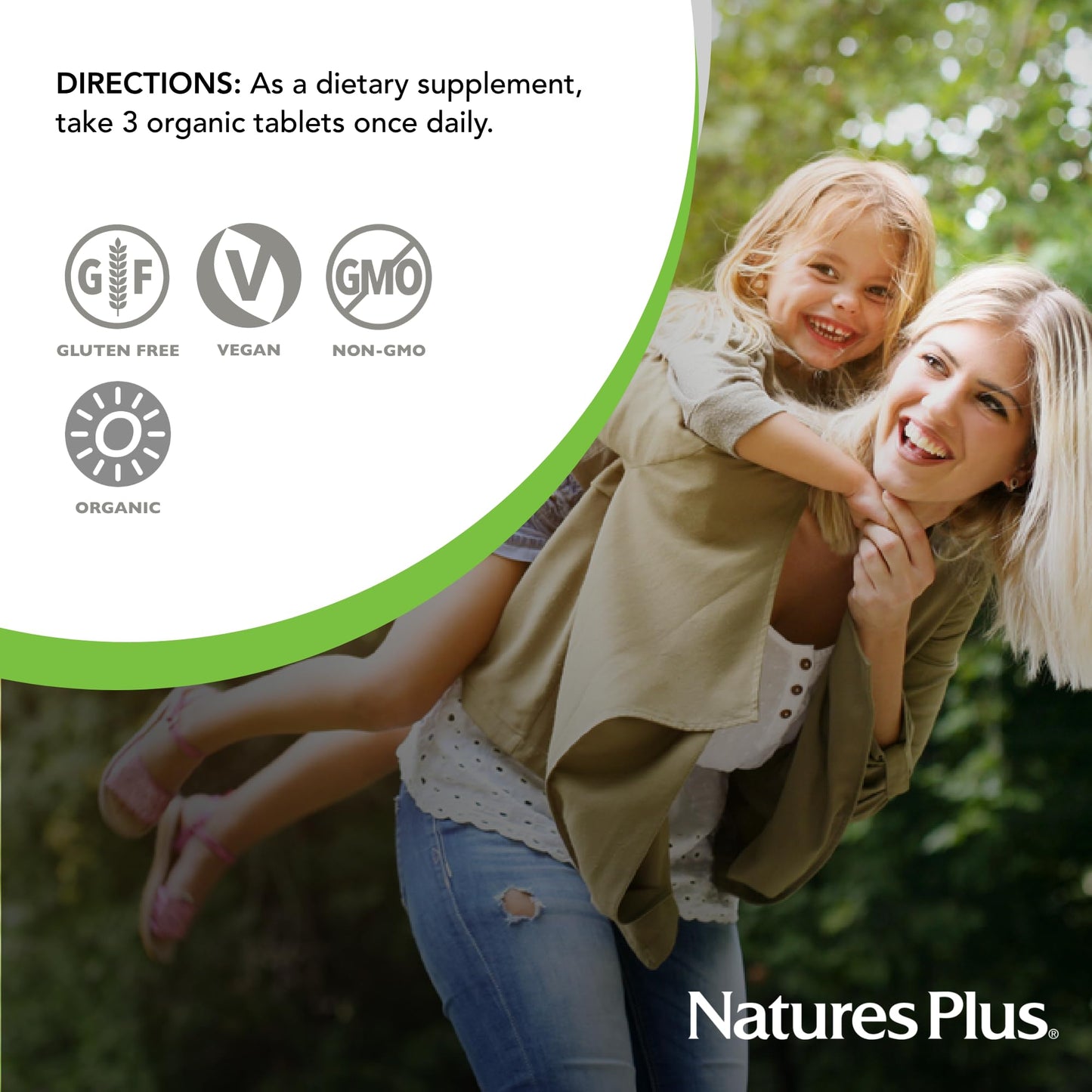 NaturesPlus Source of Life Garden Organic Women's Multivitamin - 90 Vegan Tablets (30 Servings)