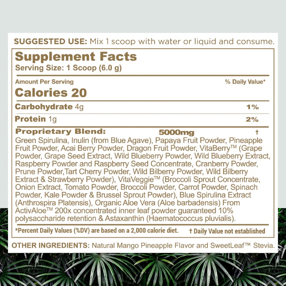 nbpure Earthy Andy Superfood Paradise - Mango Pineapple, 30 Servings