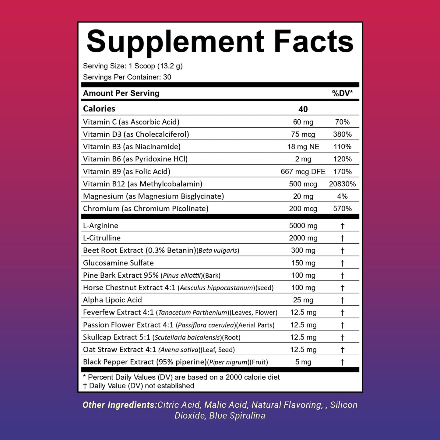Blood Flow Super Formula Neuropathy Drink Powder by Nerve Spa – L-Arginine & L-Citrulline, 444g/30 Servings