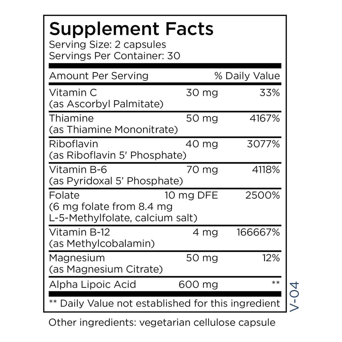 NERVEsustain Peripheral Nerve Support – B Vitamins, Methyl B12 & Folate (30 capsules)