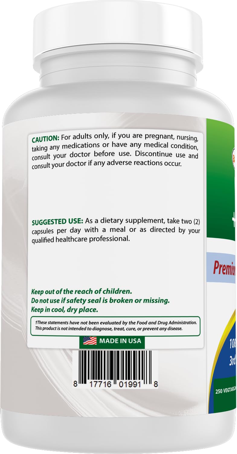 Best Naturals Parsley & Garlic 1000 mg – 250 Veg Capsules, Gluten Free, Non-GMO