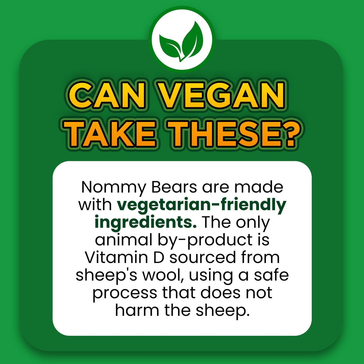 Nommy Bears Multivitamin Gummies - Gelatin-Free, Gluten-Free, Vegetarian