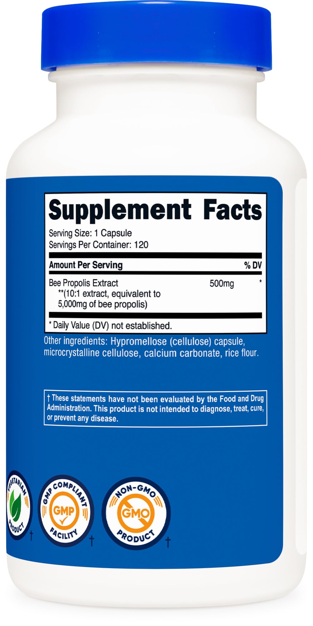 Nutricost Bee Propolis 10:1 Extract — 5,000mg Equivalent, 120 Capsules