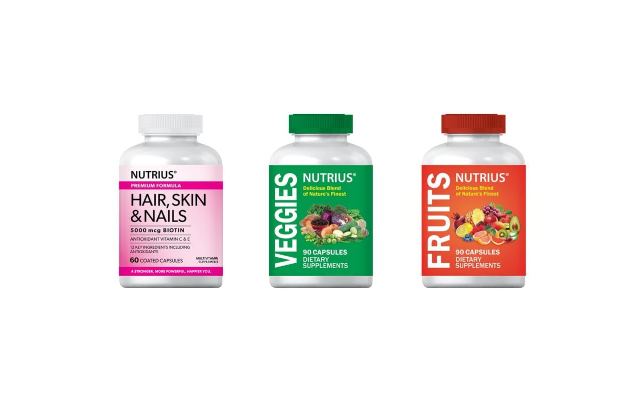 Nutrius Fruits: Delicious Blend of Nature's Finest - 90 Capsules Dietary Supplements