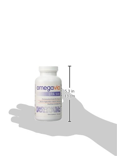 OmegaVia EPA 500 — Purified Omega-3 EPA (Triglyceride), Burpless Fish Oil, IFOS 5★, 120 Softgels