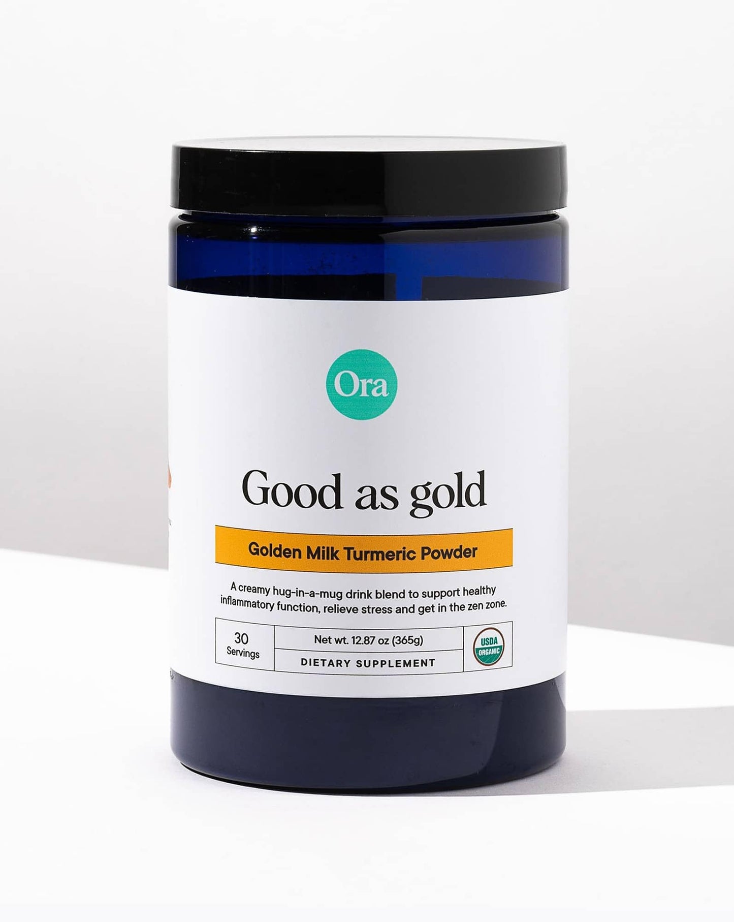 Ora Organic Golden Milk Powder with Turmeric & Adaptogens – Maple & Vanilla, 30 Servings