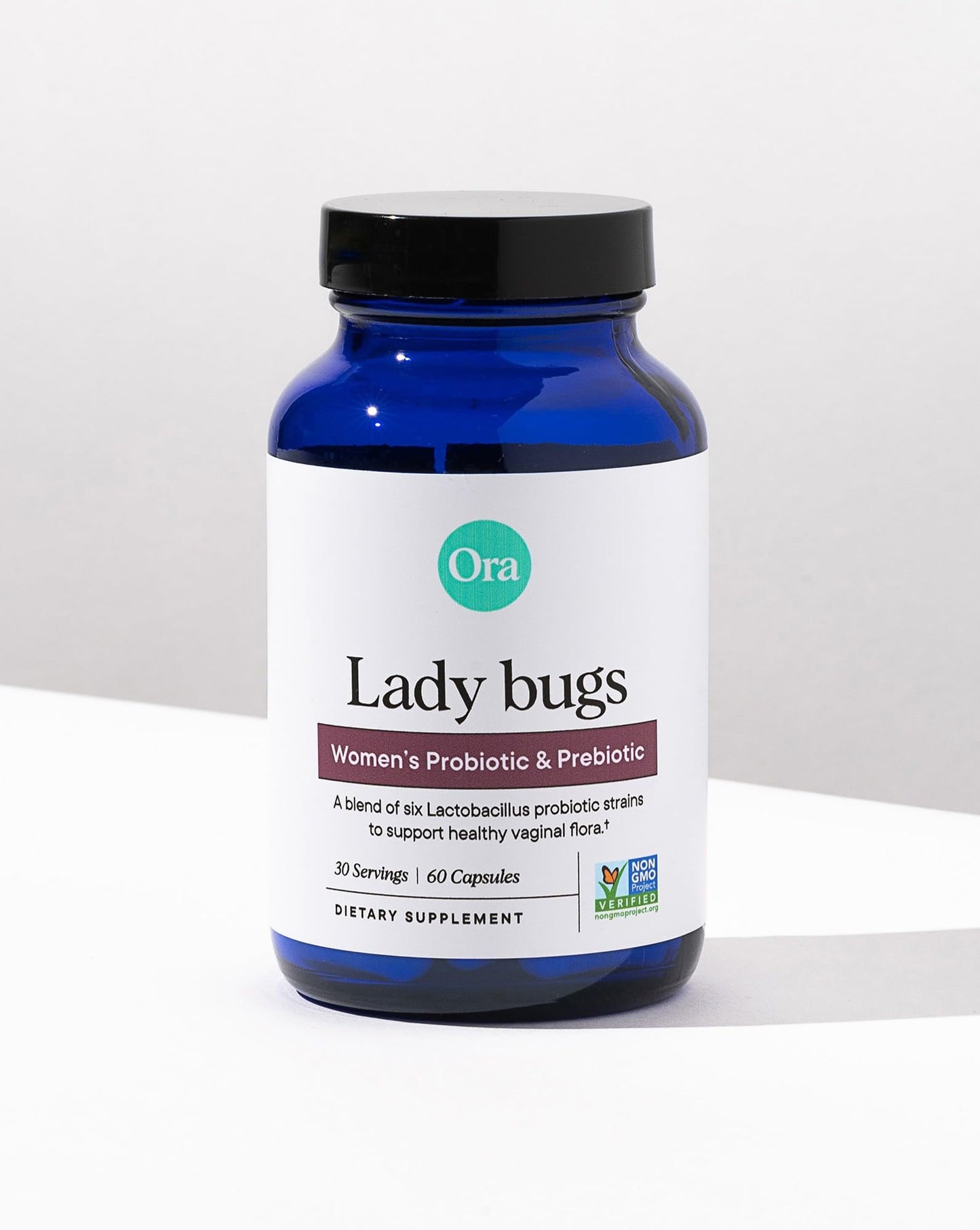 Ora Organic Prebiotics & Probiotics for Women — 16B CFU, 6 Strains, 60 Vegan Capsules
