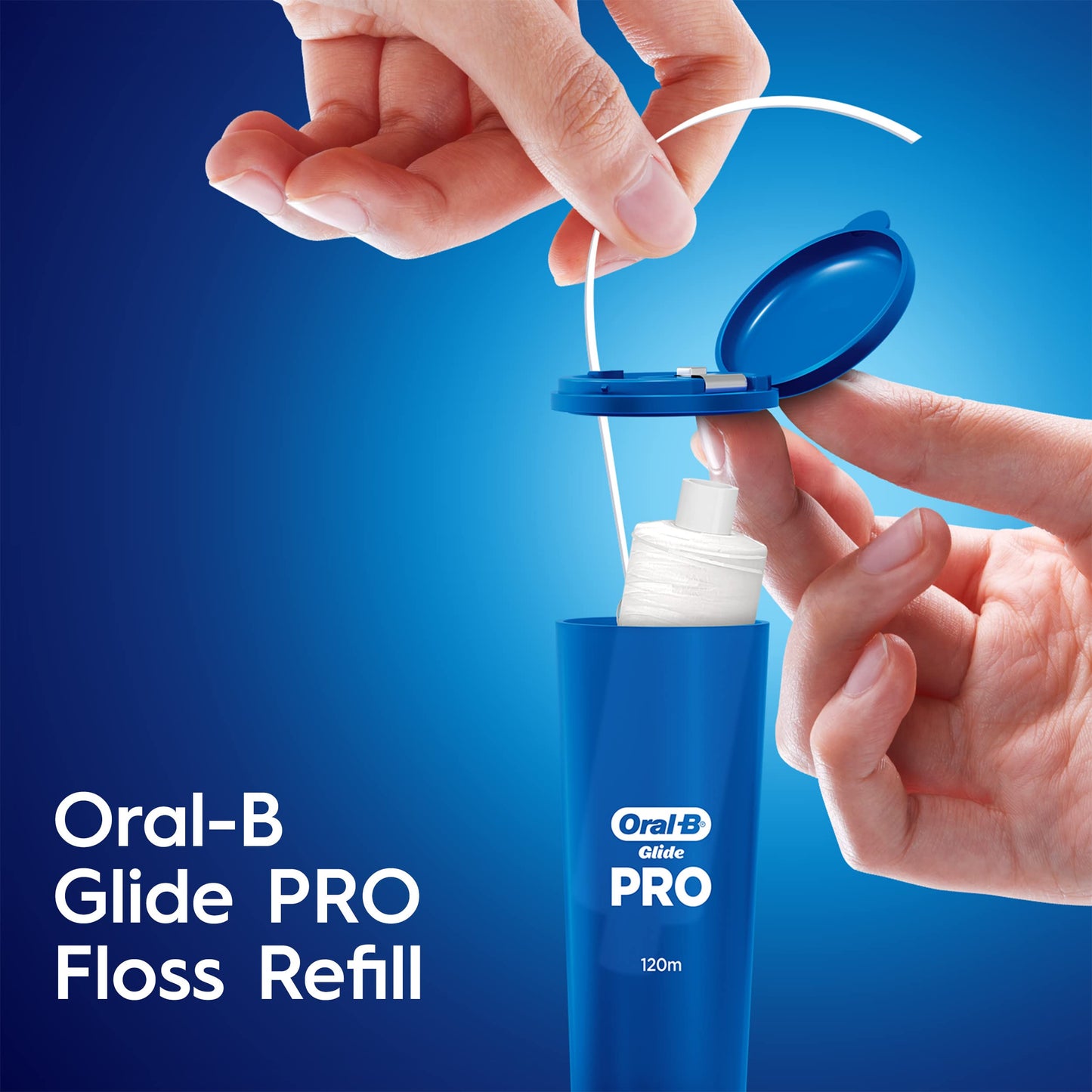 Oral-B Glide PRO Floss Refill 120m – Dentist-Recommended, Refillable