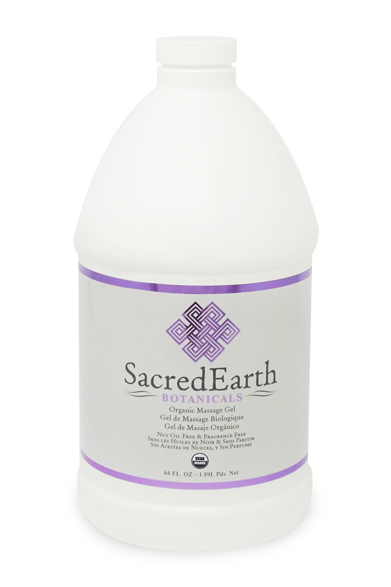 Organic Massage Gel ½ Gallon – Unscented, Nut Oil Free, Gluten Free, Vegan & USDA Organic
