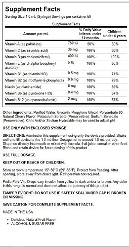 Pedia Poly-Vite Drops – Liquid Multivitamin, 1 2/3 fl oz