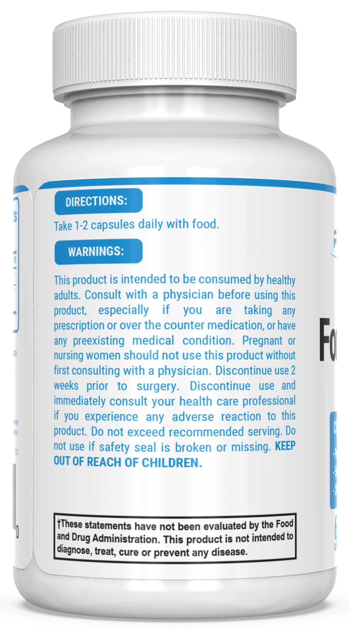 PEScience Forskolin Capsules, 95% Pure Forskolin Extract from Coleus Forskohlii, Patented ForsLean, 50mg, 60 Count