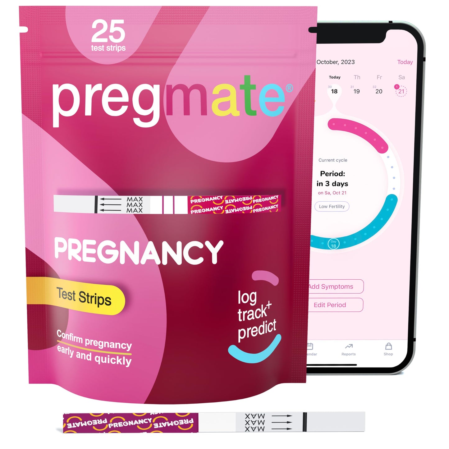 Pregmate 25 Pregnancy Test Strips (25 Count) - Accurate & Sensitive 25 miu/ml