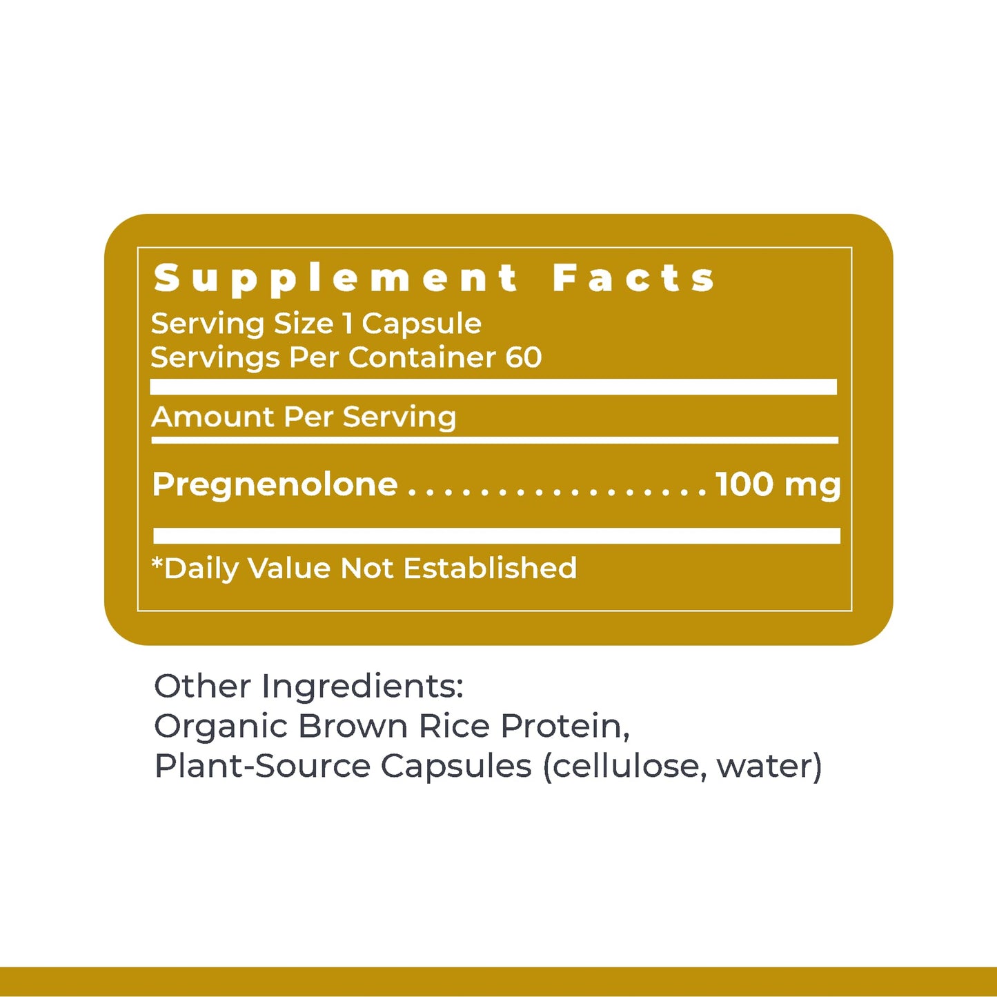 Premier Pregnenolone 100mg - Hormone Support for Women & Men | 60 Veg Capsules