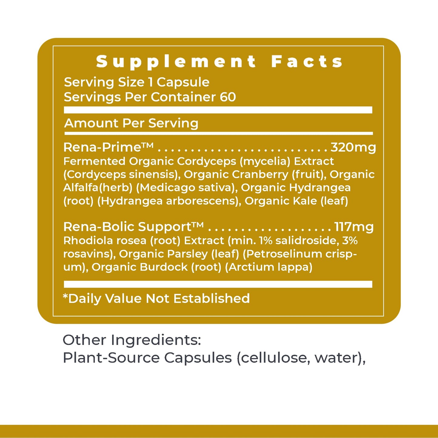 Premier Research Labs RenaVen | Kidney Support with Fermented Cordyceps - 60 Plant-Source Capsules
