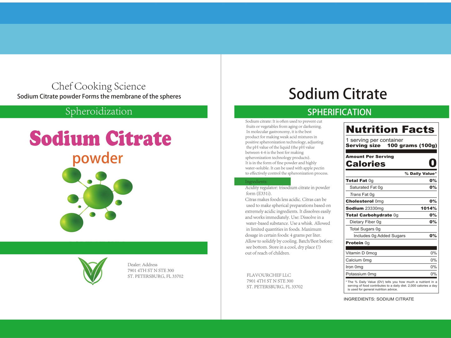 Pure Sodium Citrate ⊘ Non-GMO | Gluten-Free Vegan (Molecular Gastronomy) - 113g / 4oz