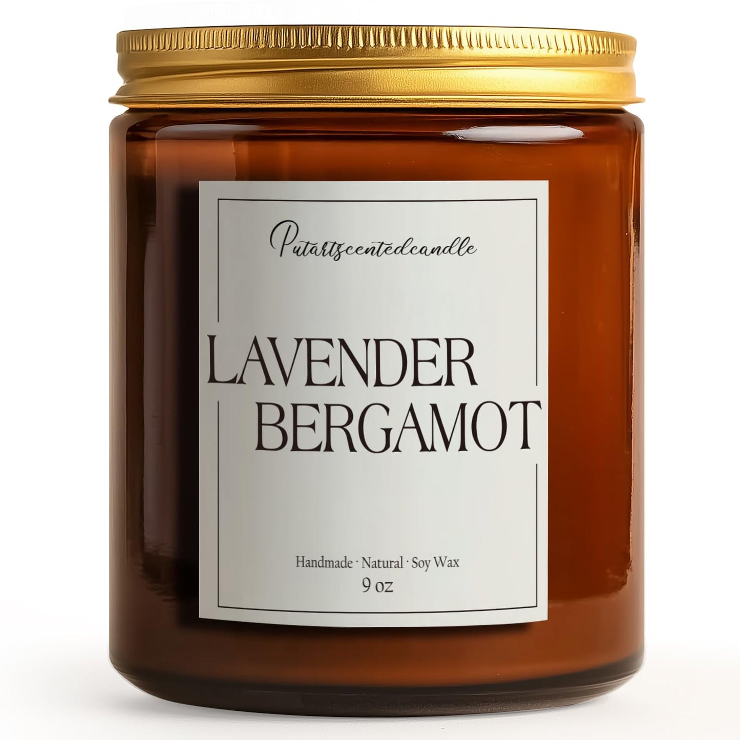 Putart Lavender & Bergamot Soy Candles - 9oz, Non-Toxic, Home Fragrance Gift
