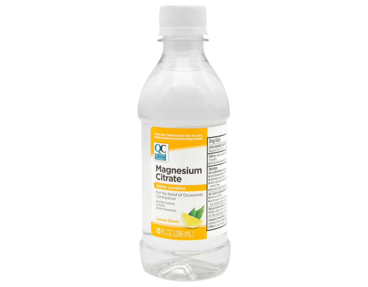 QC Quality Choice Magnesium Citrate Oral Solution – Saline Laxative for Occasional Constipation, Lemon Flavor, 10 Fl Oz