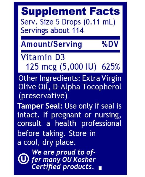 QNL D3 Gold Vitamin D Liquid Drops – Bone Strength, Immune & Cardiovascular Support | 0.43 fl oz (Pack of 2)