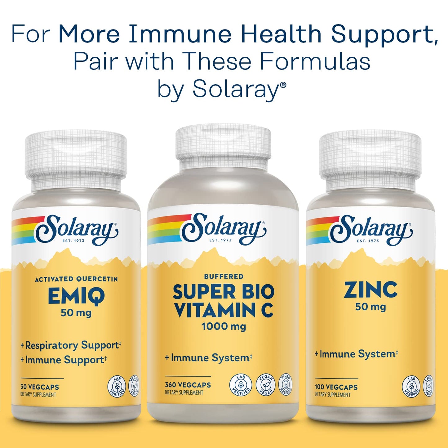 Quercetin 500mg Solaray 90 Caps Pack of 2 | Quercetin Supplement