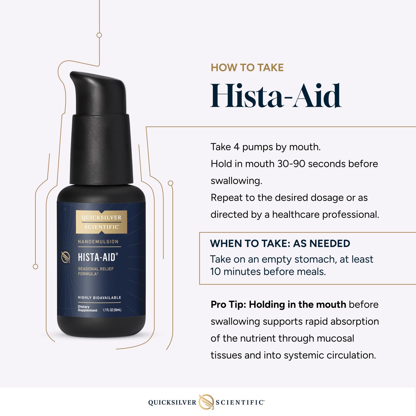 Quicksilver Scientific Hista-Aid – Nanoemulsified Flavonoids with Liposomal Vitamin C (50ml)