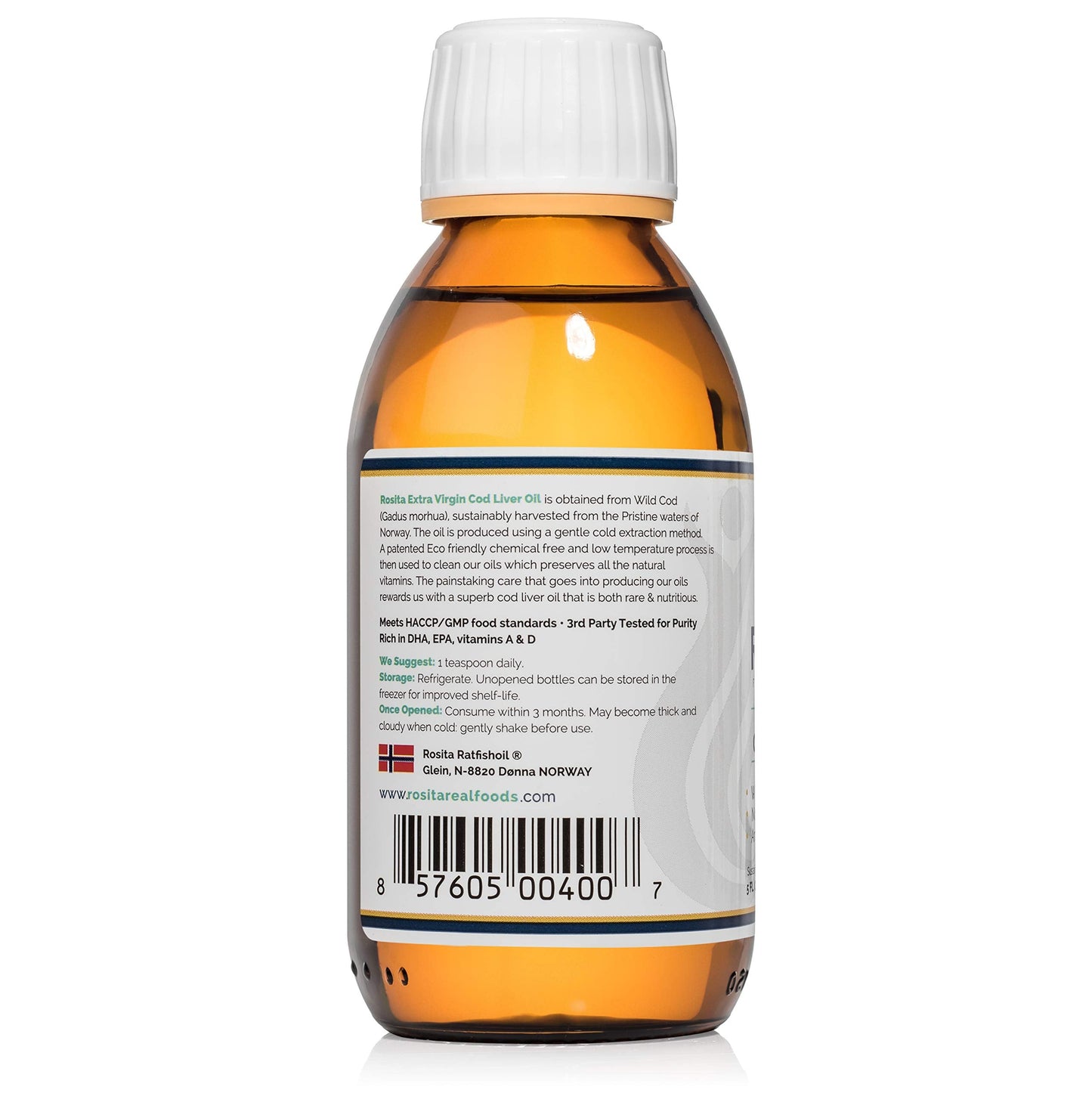 Rosita Extra Virgin Cod Liver Oil Liquid – Pure, Unprocessed, Sustainable Nordic Oil