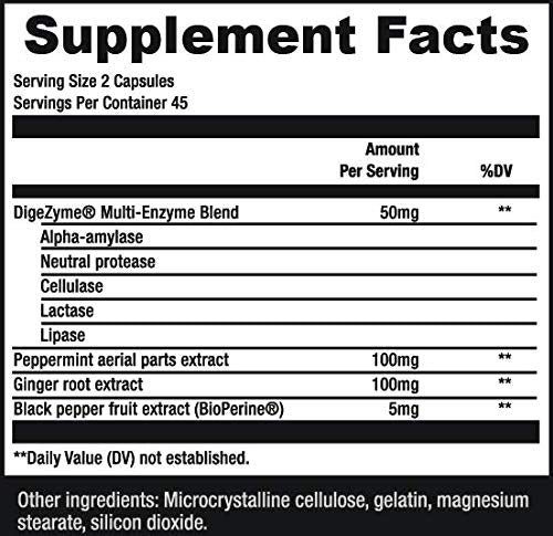 Sculpt Nation by V Shred Digestive Enzymes – Multi Enzyme for Digestion & Gut Health (90 Gluten-Free Capsules)