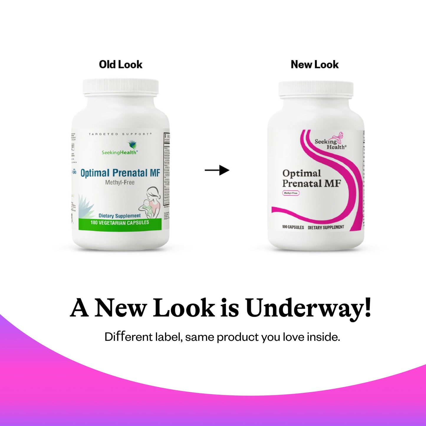 Seeking Health Optimal Prenatal Methyl-Free Folate + B12 | Pregnancy Support | Vegetarian (180 Capsules)